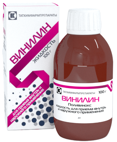 Винилин, жидкость для приема внутрь и наружного применения, 100 г, 1 шт. фото