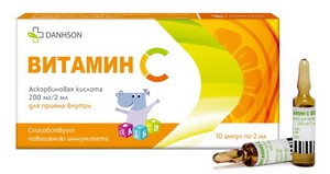 Витамин С Ветпром, жидкость для приема внутрь, 2 мл, 10 шт. фото