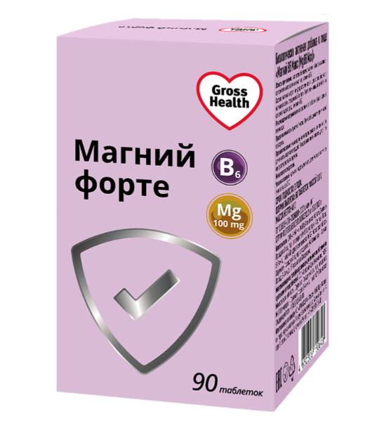 Gross Health Магний В6 Форте Макс, таблетки, 90 шт. фото