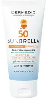 Дермедик Sunbrella Baby Sun Protection Cream SPF 50, крем для лица, 50 г, 1 шт, для детей с 1 месяца фото 