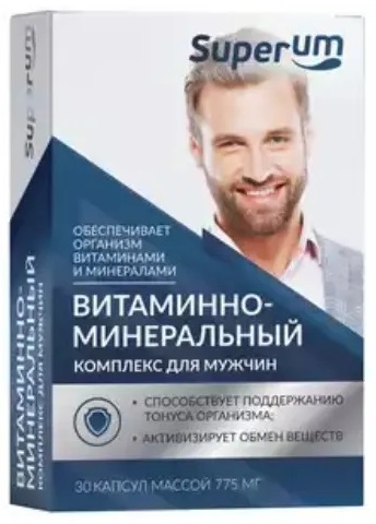 Superum Витаминно-минеральный комплекс для мужчин, капсулы, 30 шт. фото