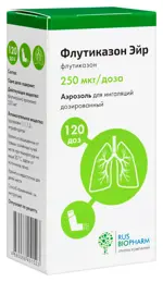 Флутиказон Эйр, 250 мкг/доза, аэрозоль для ингаляций дозированный, 1 шт, 120 доз фото