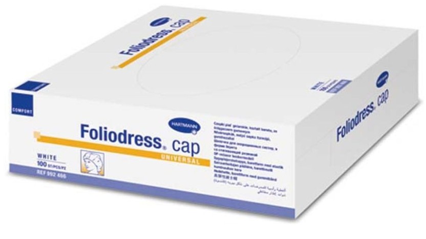 Шапочка-берет одноразовая Foliodress cap Protect Universal, 100 шт. фото