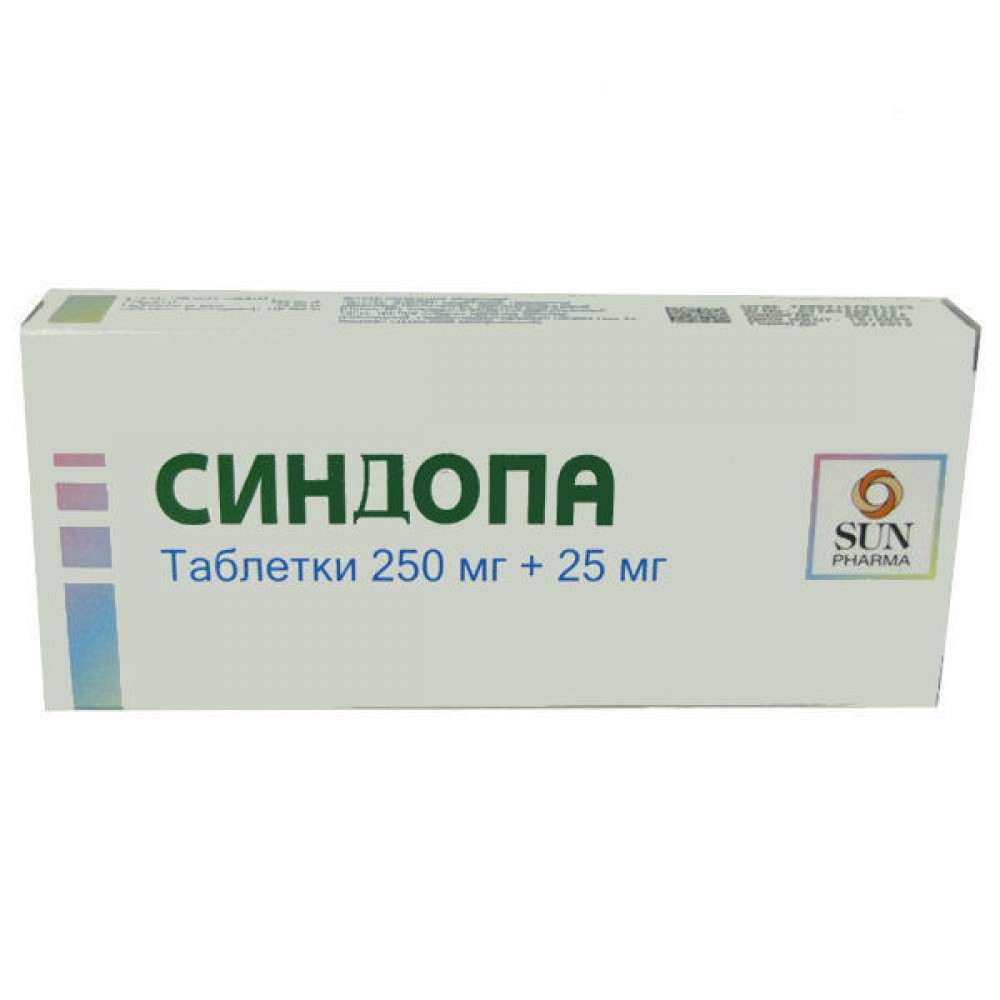 Синдопа, 250 мг + 25 мг, таблетки, 50 шт. фото