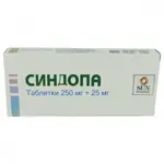 Синдопа, 250 мг + 25 мг, таблетки, 50 шт. фото