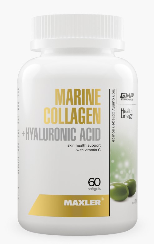 Maxler Морской коллаген с гиалуроновой кислотой, капсулы, 60 шт. фото