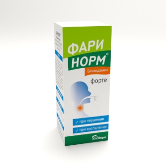 Фаринорм Бензидамин форте, 0.51 мг/доза, спрей для местного применения дозированный, 15 мл, 1 шт, 88 доз фото