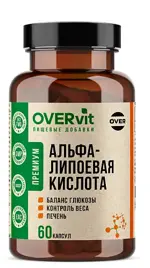 OVERvit Альфа-липоевая кислота, 100 мг, капсулы, 60 шт. фото 