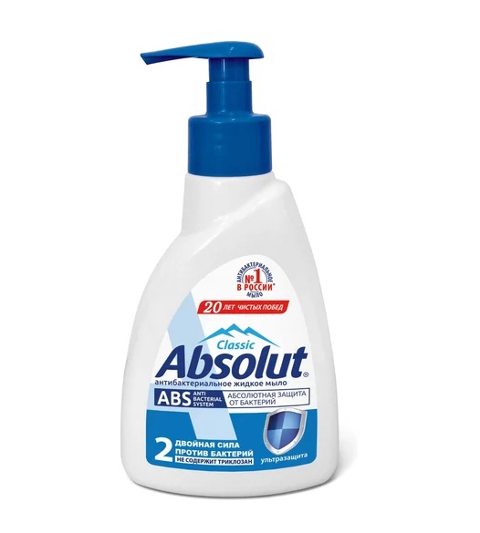 Абсолют Classic Мыло жидкое ABS ультразащита, мыло жидкое, 250 г, 1 шт. фото