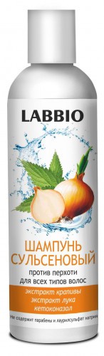 Labbio Шампунь сульсеновый против перхоти, шампунь, 250 мл, 1 шт, для всех типов волос фото