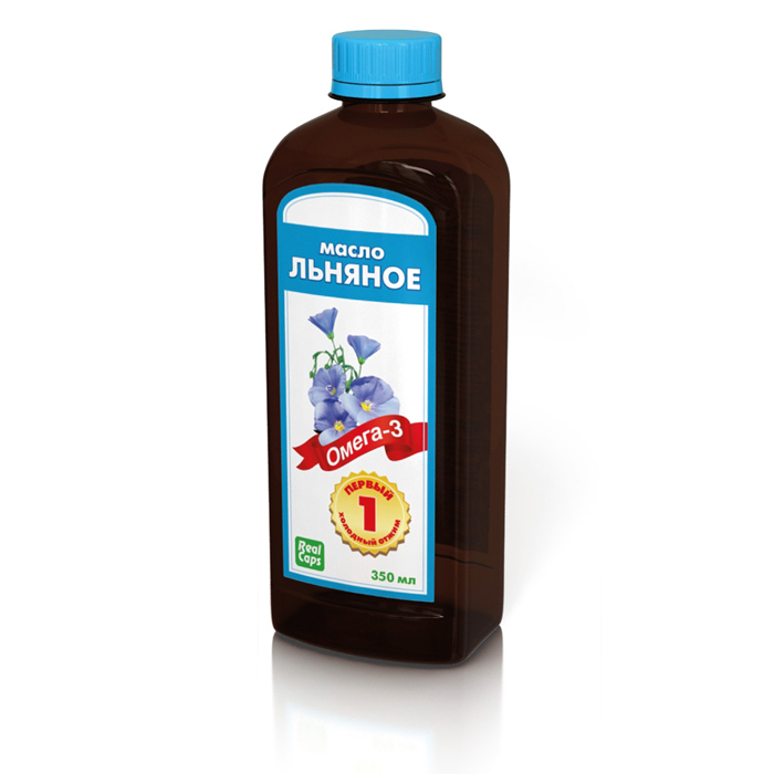 RealCaps Льняное масло, масло, 350 мл, 1 шт. фото