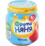 Фрутоняня детское пюре, пюре, 100 г, 1 шт, персик фото