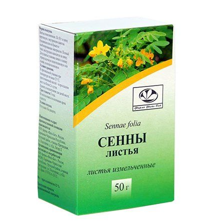Сенны листья, листья измельченные, 50 г, 1 шт. фото