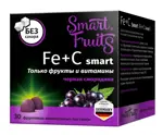 Smart Fruits Fe + C smart, пастилки жевательные, 30 шт, черная смородина фото