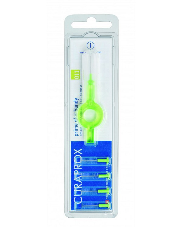 Curaprox CPS 11 Набор 5 ершиков с держателем, 5 шт, зеленого цвета фото