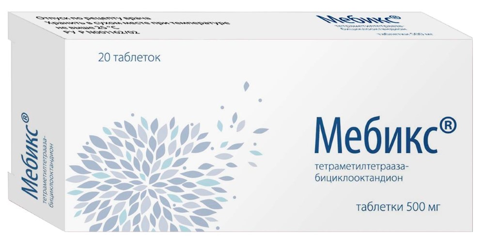 Мебикс, 500 мг, таблетки, 20 шт. фото
