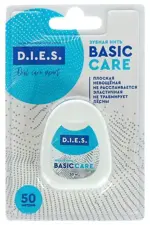 D.I.E.S. Basic care Зубная нить плоская невощеная, 50 м, нить зубная, 1 шт. фото