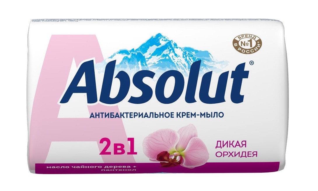 Абсолют Cream Мыло твердое, мыло твердое, 90 г, 1 шт, дикая орхидея фото