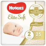 Huggies Elite Soft Подгузники детские одноразовые, р. 2, 25 шт, 4-6 кг фото