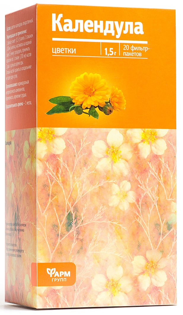 Календулы цветки, фиточай, 1.5 г, 20 шт. фото