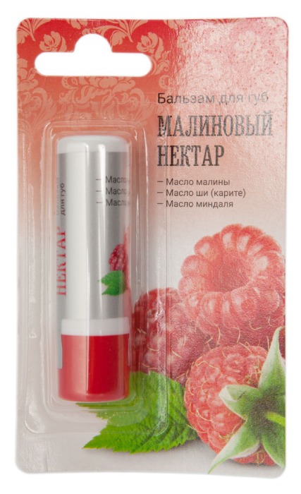 Бальзам для губ малиновый нектар, бальзам для губ, 4.5 г, 1 шт. фото