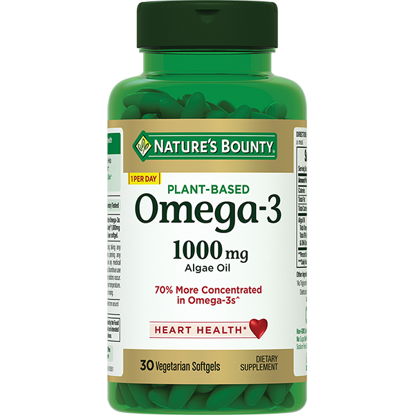 Natures Bounty Омега-3 из морских водорослей, 1630 мг, капсулы, 30 шт. фото