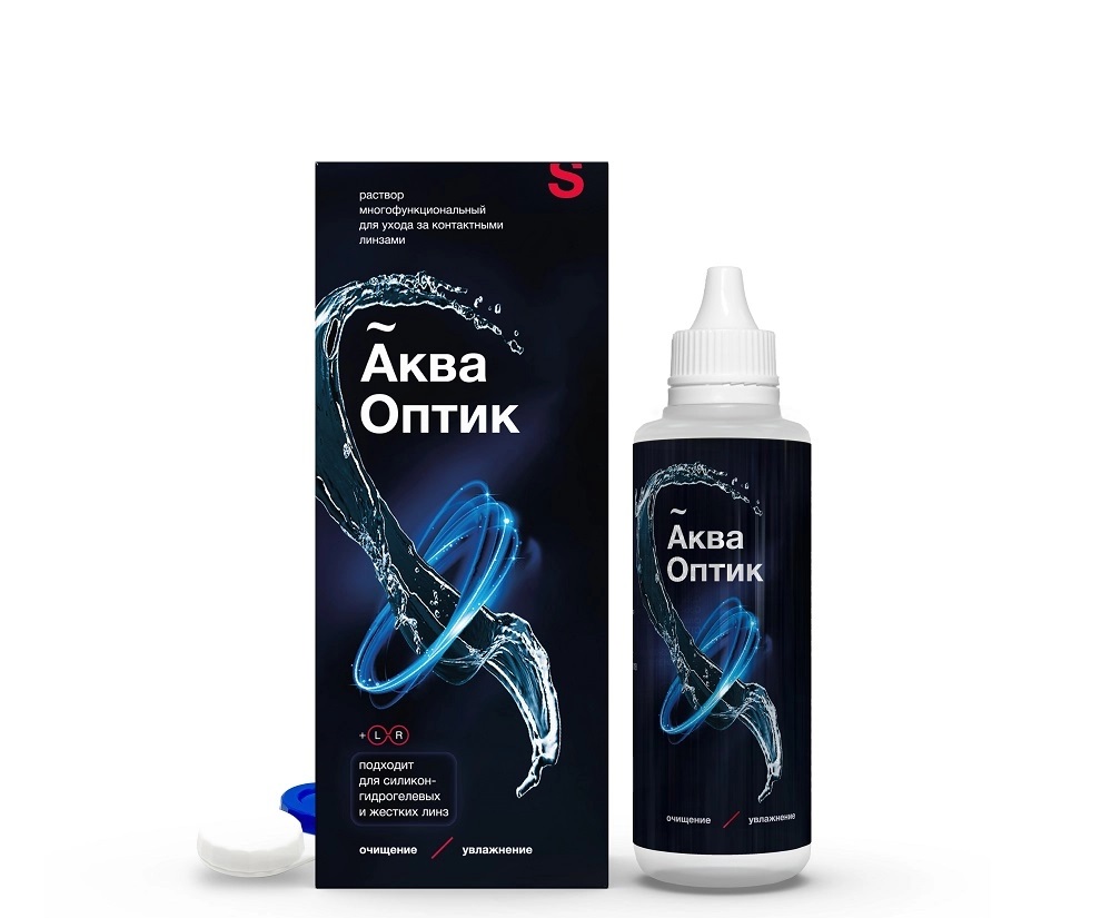 АкваОптик, раствор для обработки и хранения контактных линз, 120 мл, 1 шт. фото