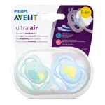 AVENT Ultra Air пустышка силиконовая ортодонтическая с футляром, 0-6 месяцев, 2 шт, арт. SCF344/20 фото
