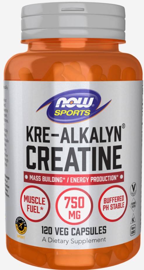 NOW Кре-Алкалин Креатин, 750 мг, капсулы, 120 шт. фото