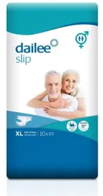 Dailee Slip Super Подгузники для взрослых, Extra Large XL (4), 10 шт, тяжелая степень недержания фото