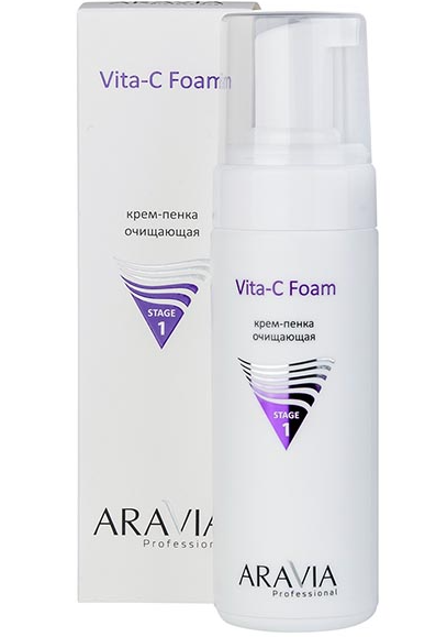 Aravia Professional Vita-C Foaming Крем-пенка очищающая, крем-пена, 160 мл, 1 шт, очищающая фото