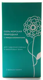 Соль морская природная с микроэлементами, соль для ванн, 250 г, 3 шт, для акриловых и гидромассажных ванн фото