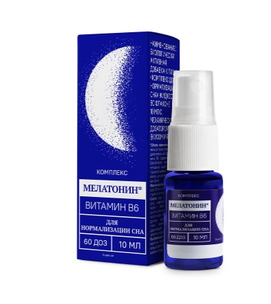 Мелатонин с витамином B6 и мятой, спрей подъязычный, 10 мл, 1 шт. фото