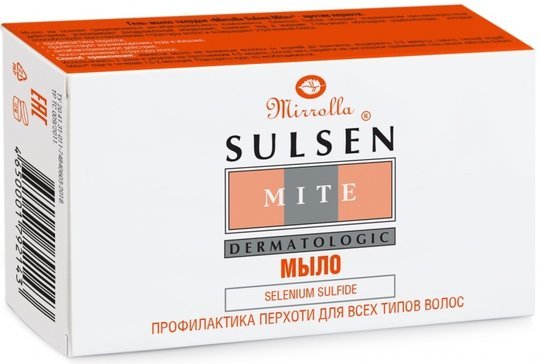 Mirrolla Сульсен Мите профилактика перхоти, мыло твердое, 100 г, 1 шт. фото
