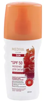 Mediva Sun, молочко для загара, 150 мл, 1 шт, SPF 50 фото
