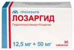 Лозаргид, 12.5 мг+50 мг, таблетки, покрытые пленочной оболочкой, 90 шт. фото