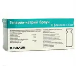 Гепарин-натрий Браун, 5000 МЕ/мл, раствор для внутривенного и подкожного введения, 5 мл, 10 шт. фото
