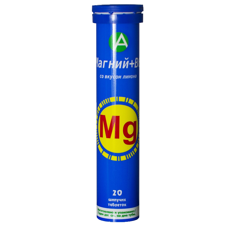 Магний B6, таблетки шипучие, 20 шт, лимон фото