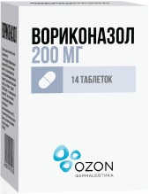 Вориконазол, 200 мг, таблетки, покрытые пленочной оболочкой, 14 шт. фото