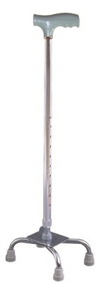 Trives Трость опорная с Т-образной ручкой 4-х опорная с низким основанием, 1 шт, арт. CA842 фото