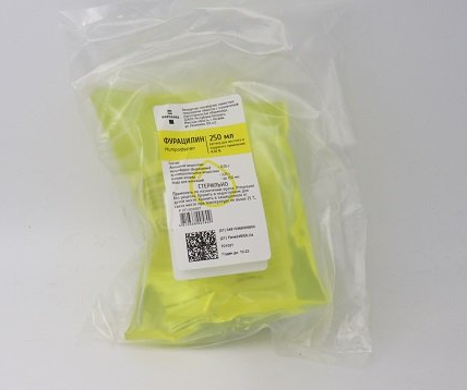 Фурацилин, 0.02%, раствор для местного и наружного применения, 250 мл, 1 шт. фото