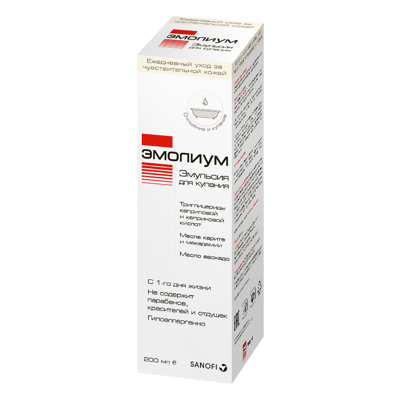 ЭМОЛИУМ эмульсия для купания, эмульсия для наружного применения, 200 мл, 1 шт. фото