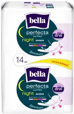 Bella perfecta Ultra night Silky drai, прокладки гигиенические, 14 шт, поверхность сеточка фото