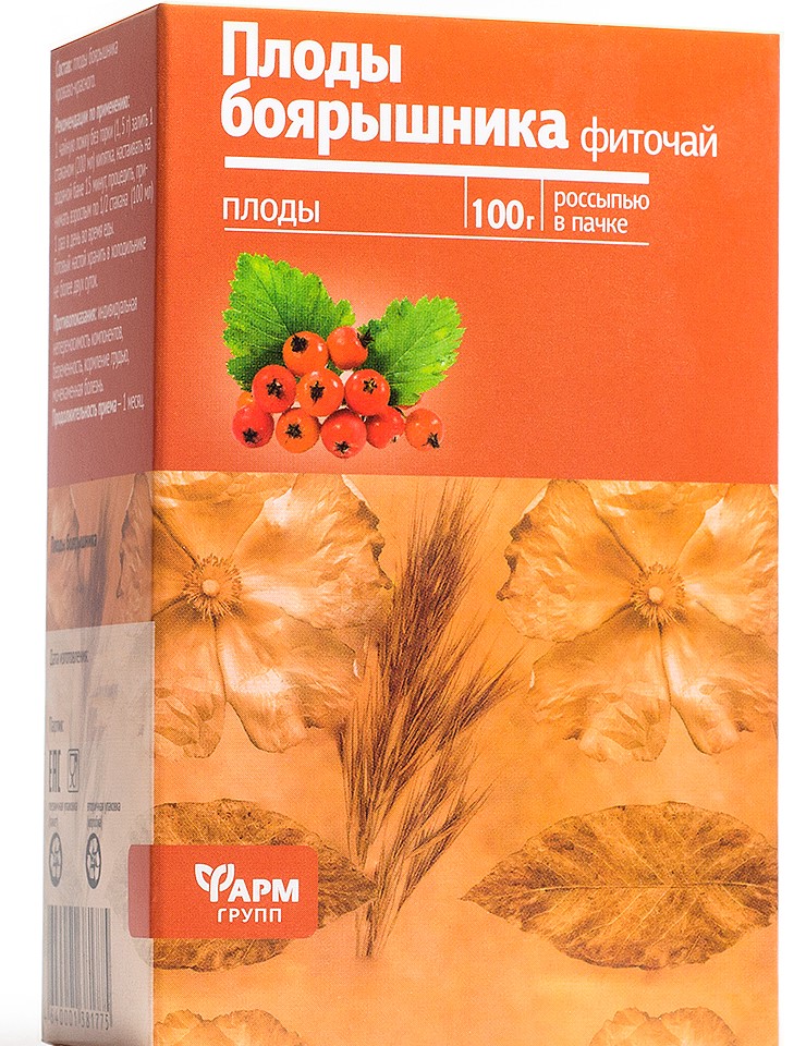 Боярышника плоды, фиточай, 100 г, 1 шт. фото