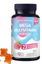 Livs Комплекс Мега мультивитаминов для детей, пектиновые мармеладные пастилки, 90 шт, малина фото 
