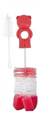 Canpol Ершик для мытья бутылочек и сосок с губкой, 2 шт, цвет в ассортименте, арт. 2/410 фото