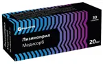 Лизиноприл Медисорб, 20 мг, таблетки, 30 шт. фото