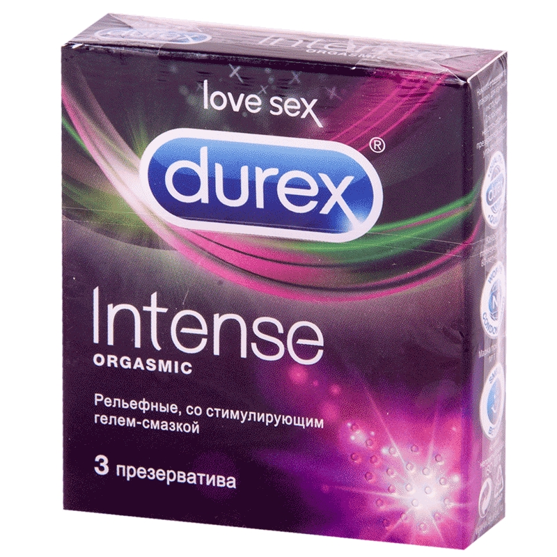 Durex Intense orgasmic, презервативы, 3 шт, рельефные фото