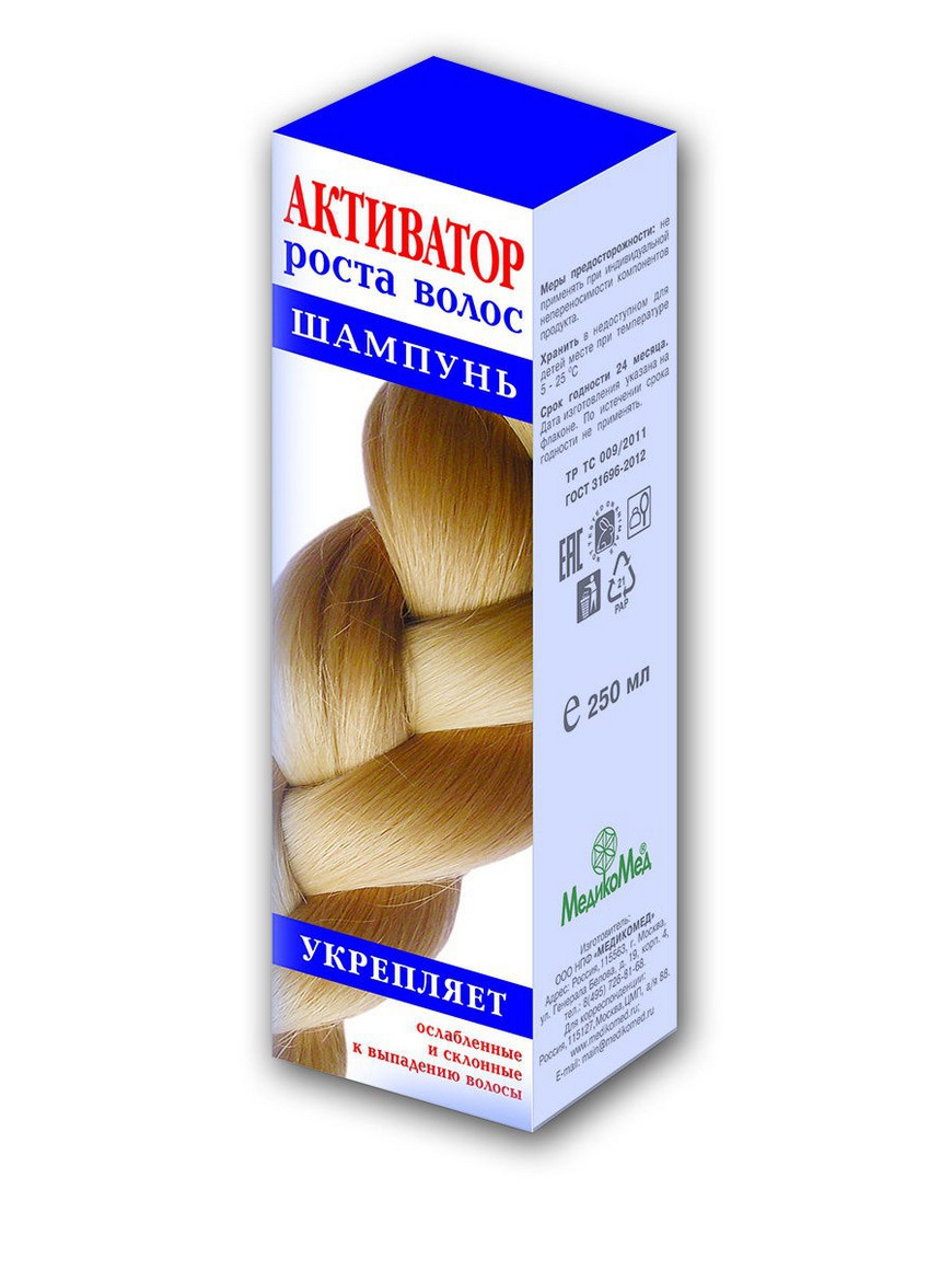 Активатор роста волос, шампунь, 250 мл, 1 шт. фото