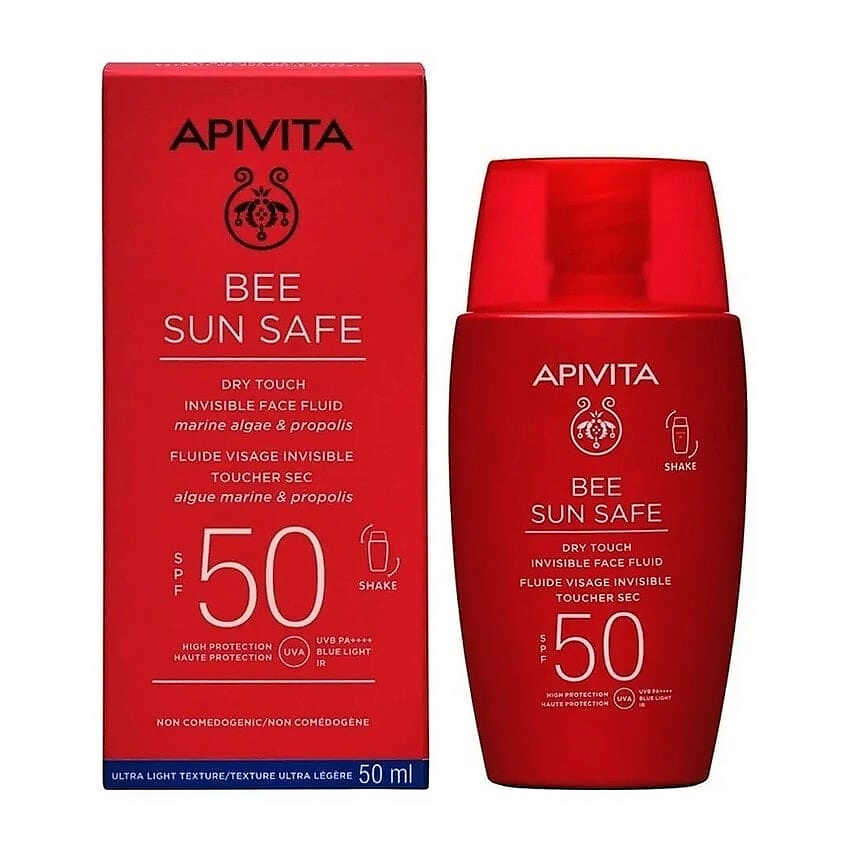 Apivita Bi Sun Safe Эмульсия для лица солнцезащитная невидимая, эмульсия, 50 мл, 1 шт, SPF50 фото